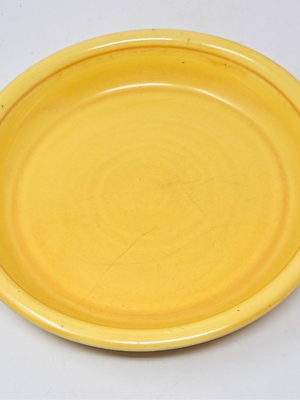 Vintage 1930s Yellow Homer Laughlin OvenServe Pie Quiche Baking Dish Plate 10.75